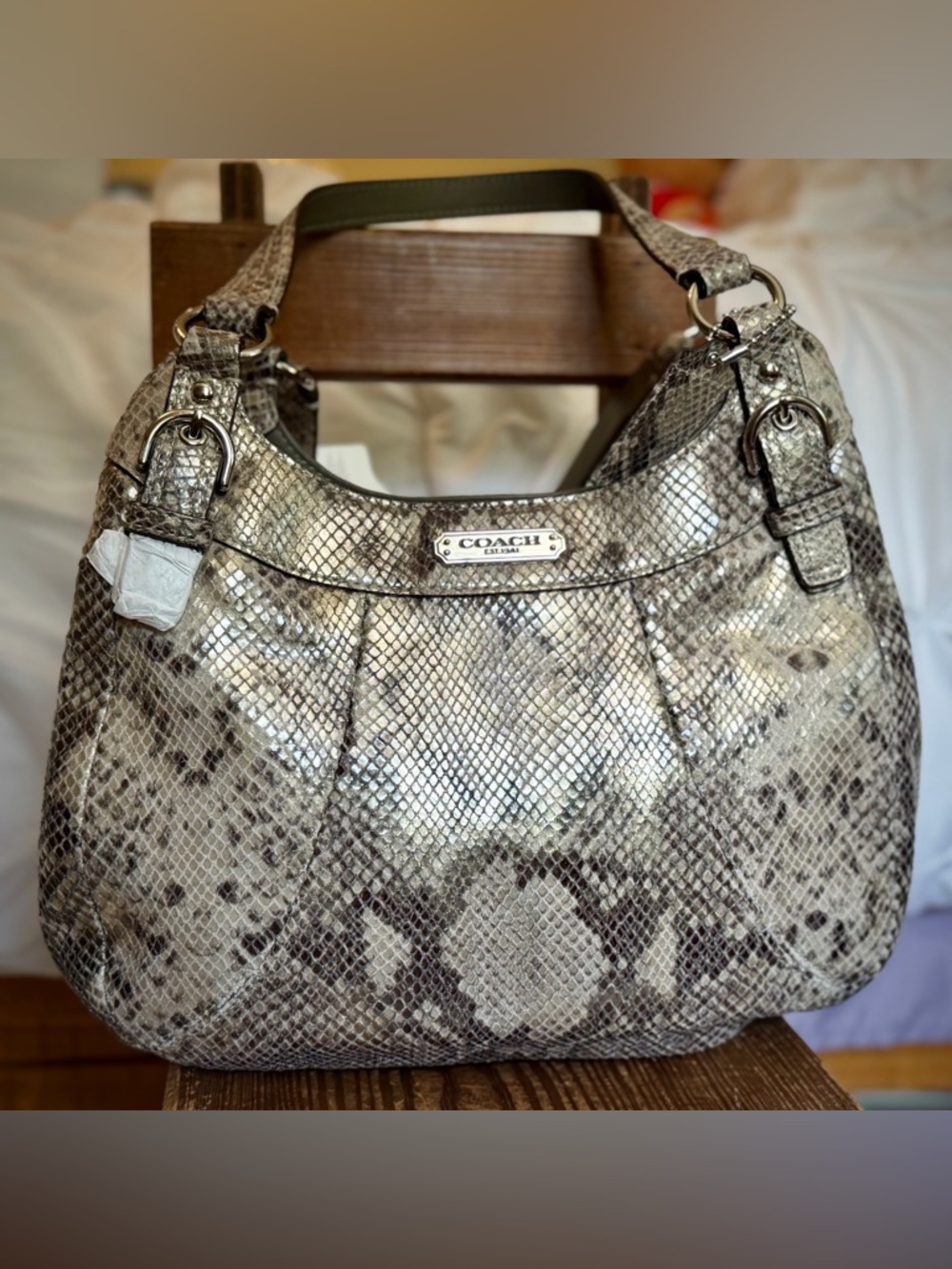 E1293-F19678 COACH Madison Maggie Soho Hobo w/COACH dust bag